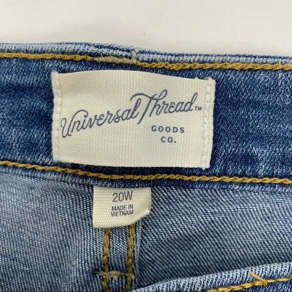 Universal Thread Vintage Stretch Distressed High Rise Slim Straight Crop Jeans - Picture 9 of 16